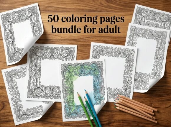 Download Beautiful Floral Mandala Frame Coloring - Color Collection