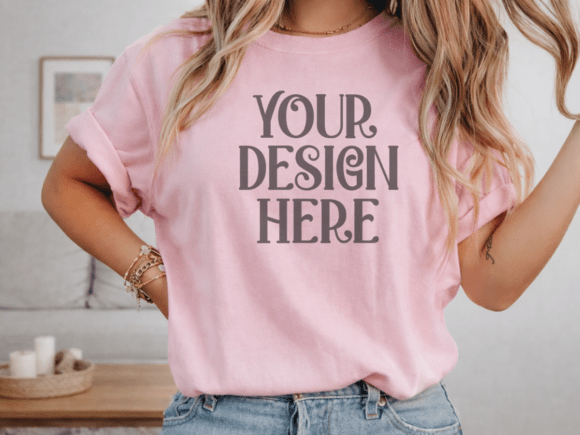Download Comfort Colors 1717 Blossom Shirt Mockup - Color Collection