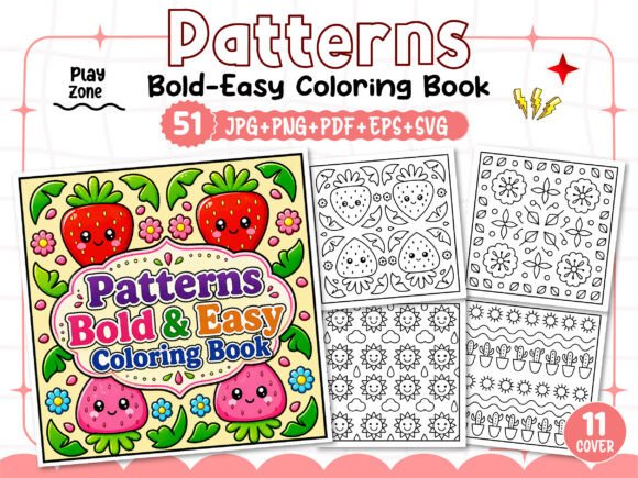 Download Patterns Bold &amp; Easy Coloring Book Pages - Color Collection
