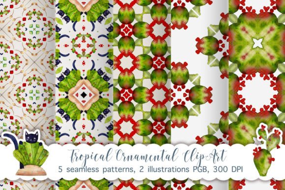 Download Watercolor Ornamental ClipArt - Color Collection
