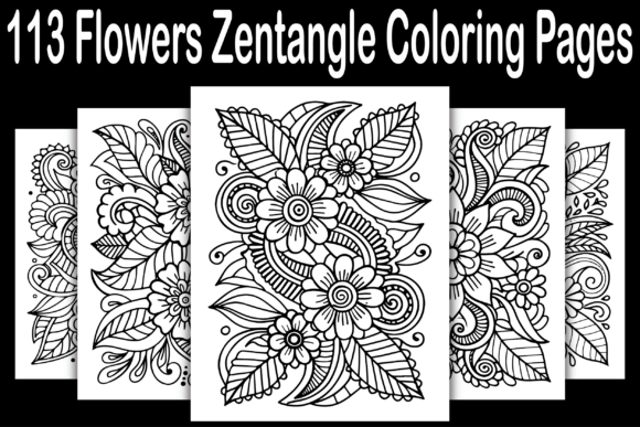 Download 113 Flowers Zentangle Coloring Pages - Color Collection
