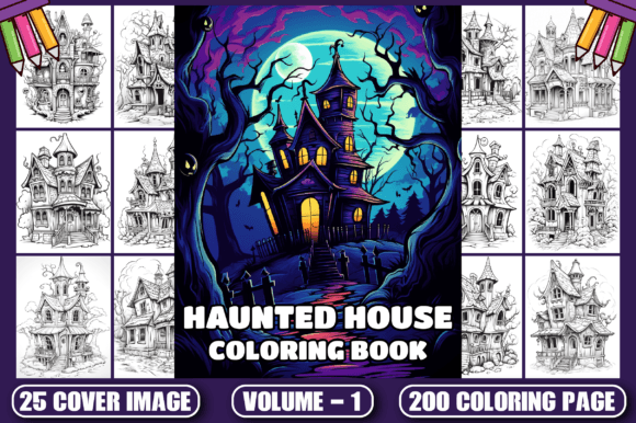 Download 200 Haunted House Coloring Pages V - 1 - Color Collection