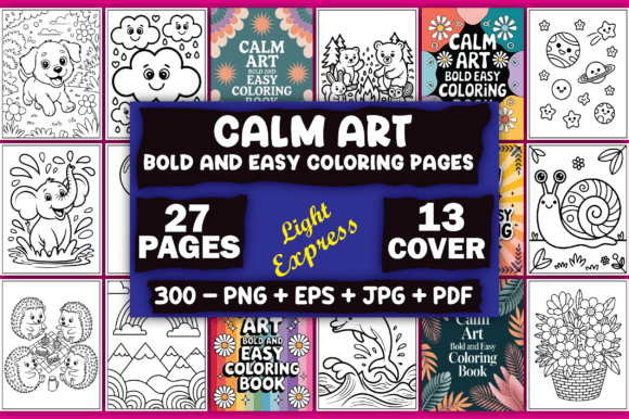 Download Bold and Easy Calm Art Coloring Pages - Color Collection