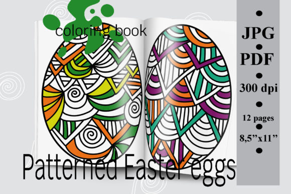 Download Patterned Easter Eggs Coloring Book PDF - Color Collection