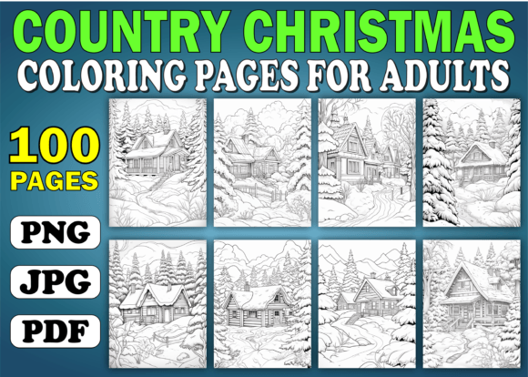 Download Adults Country Christmas Coloring Pages - Color Collection