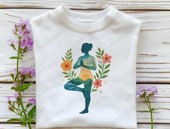Download Yoga Woman Png Sublimation, Floral Png - Sublimation Collection
