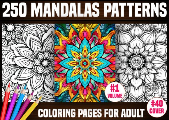Download 250 Mandalas Patterns Coloring Pages-KDP - Color Collection