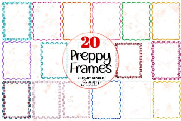 Download Colorful Preppy Frame Clipart Bundle - Color Collection