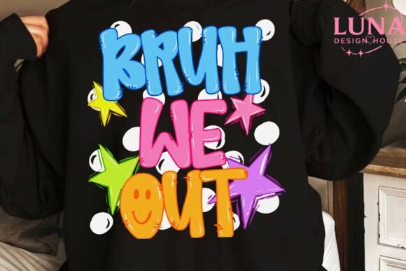 Download Bruh We out Colorful Text PNG Clipart - Color Collection