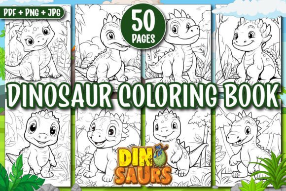 Download CUTE DINOSAUR COLORING BOOK PAGES - Color Collection