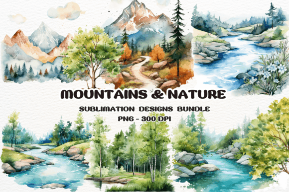 Download Watercolor Mountains Nature Clipart - Color Collection